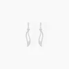 Boucles D'oreilles Pendantes Ysanna Or Blanc Oxyde De Zirconium