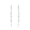 Boucles D'oreilles Pendantes Linda Argent Blanc