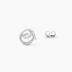 Boucles D'oreilles Pendantes Carole Argent Blanc Oxyde De Zirconium