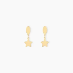 Boucles D'oreilles Pendantes Alphonsine Etoile Or Jaune