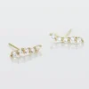 Boucles D'oreilles Pendantes Dahina Or Jaune Oxyde De Zirconium