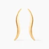 Boucles D'oreilles Pendantes Merone Vagues Or Jaune