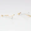 Boucles D'oreilles Pendantes Formev Or Bicolore Oxyde De Zirconium