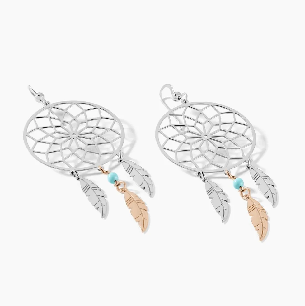 Boucles D'oreilles Pendantes Misalie Argent Blanc