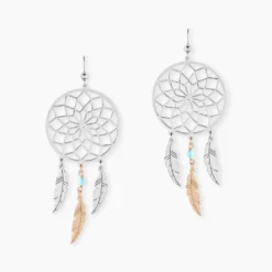Boucles D'oreilles Pendantes Misalie Argent Blanc