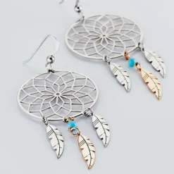 Boucles D'oreilles Pendantes Misalie Argent Blanc