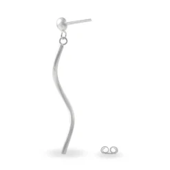 Boucles D'oreilles Pendantes Yaell Argent Blanc