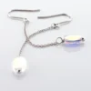 Boucles D'oreilles Pendantes Franz Argent Blanc Cristaux De Swarovski