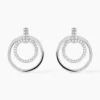 Boucles D'oreilles Pendantes Silvana Argent Blanc Oxyde De Zirconium