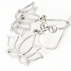 Boucles D'oreilles Pendantes Raia Argent Blanc