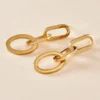 Boucles D'oreilles Pendantes Manille Acier Jaune