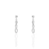 Boucles D'oreilles Pendantes Kessy Argent Blanc Oxyde De Zirconium