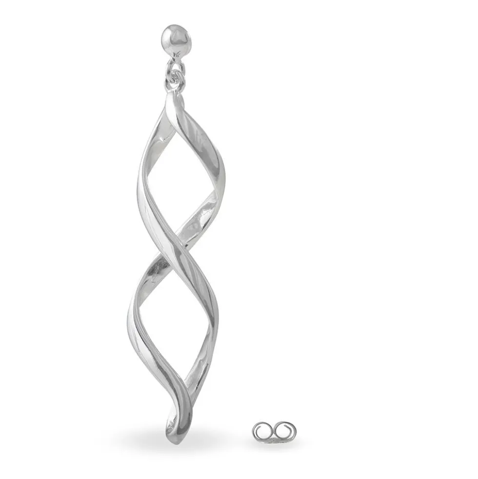 Boucles D'oreilles Pendantes Jolanda Argent Blanc