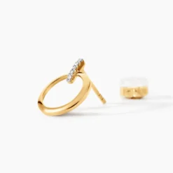 Boucles D'oreilles Pendantes Or Jaune Melissande Diamants