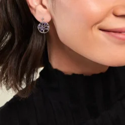 Boucles D'oreilles Pendantes Venka Argent Blanc Oxyde De Zirconium