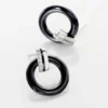 Boucles D'oreilles Pendantes Bertillianne Argent Céramique Et Oxyde