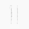 Boucles D'oreilles Pendantes Laïa Argent Blanc