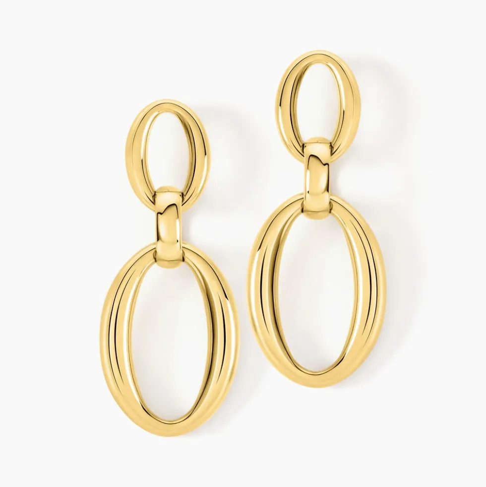 Boucles D'oreilles Pendantes Zeilah Acier Jaune