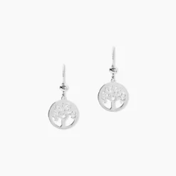 Boucles D'oreilles Pendantes Marijan Argent Blanc