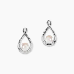 Boucles D'oreilles Pendantes Layanne Argent Blanc Perle De Culture