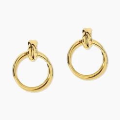 Boucles D'oreilles Pendantes Allobrox Acier Dore