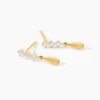 Boucles D'Oreilles Pendantes Johanie Or Jaune Oxyde De Zirconium