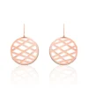 Boucles D'oreilles Pendantes Maelis Acier Rose