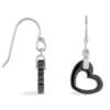 Boucles D'oreilles Pendantes Alena Argent Blanc Céramique Et Oxyde