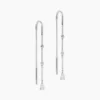 Boucles D'oreilles Pendantes Mascaret Argent Blanc Oxyde De Zirconium