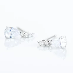 Boucles D'oreilles Pendantes Marie-helena Argent Oxyde De Zirconium