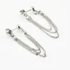 Boucles D'oreilles Pendantes Argent Blanc Novia