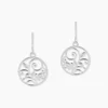 Boucles D'oreilles Pendantes Hita Argent Blanc