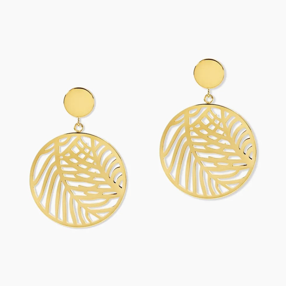 Boucles D'oreilles Pendantes Acier Doré Jami