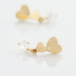 Boucles D'oreilles Pendantes Rihabe Or Jaune Oxyde De Zirconium
