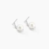 Boucles D'oreilles Pendantes Melya Argent Perle De Culture Et Oxyde