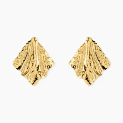 Boucles D'Oreilles Puces Abella Acier Jaune