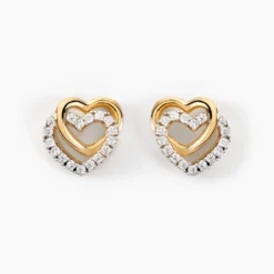 Boucles D'oreilles Puces Ablaye Or Jaune Oxyde De Zirconium