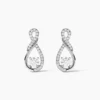 Boucles D'oreilles Puces Absa Argent Blanc Oxyde De Zirconium
