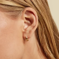 Boucles D'oreilles Puces Acapulco Plaqué Or Jaune