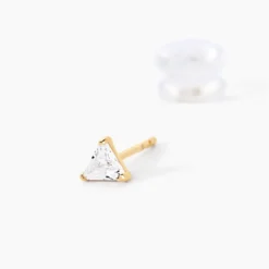 Boucles D'oreilles Puces Achilee Or Jaune Oxyde