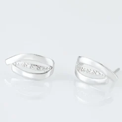 Boucles D'oreilles Puces Aelis Or Blanc Diamant