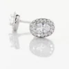 Boucles D'oreilles Puces Albertina Argent Blanc Oxyde De Zirconium