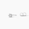 Boucles D'oreilles Puces Allison Argent Blanc Oxyde De Zirconium