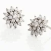 Boucles D'oreilles Puces Allie Croix Or Jaune Oxyde De Zirconium