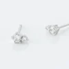 Boucles D'oreilles Puces Almira Argent Blanc Oxyde De Zirconium