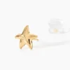 Boucles D'oreilles Puces Alphonsine Etoile De Mer Or Jaune