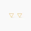 Boucles D'oreilles Puces Anne-berengere Triangle Or Jaune
