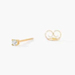 Boucles D'oreilles Puces Aphrodite Or Jaune Diamant