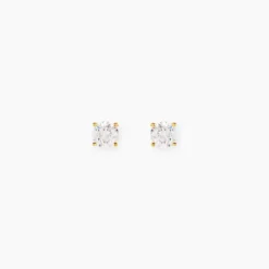 Boucles D'oreilles Puces Aphrodite Or Jaune Diamant