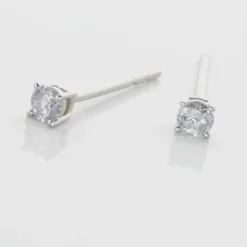 Boucles D'oreilles Puces Aphrodite Or Blanc Diamant